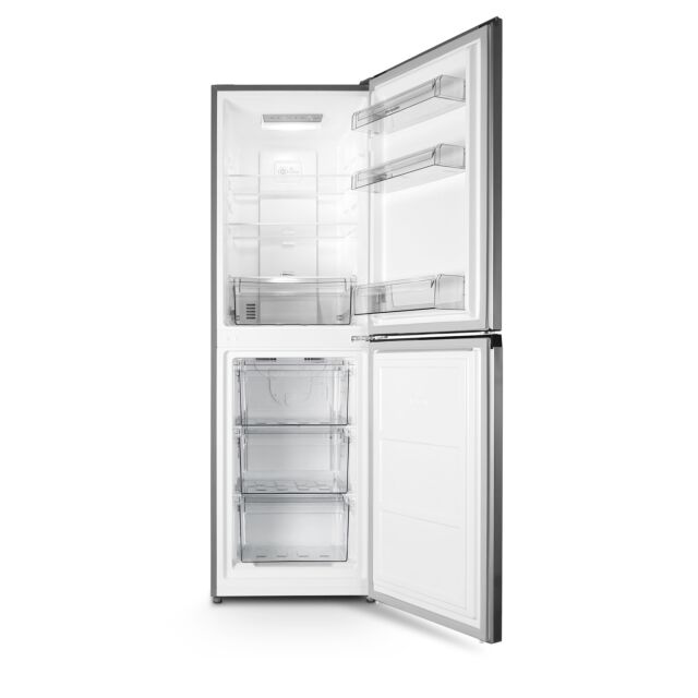 Montpellier MNF167ES 54Cm Wide, 167Cm Tall Frost Free Fridge Freezer Silver