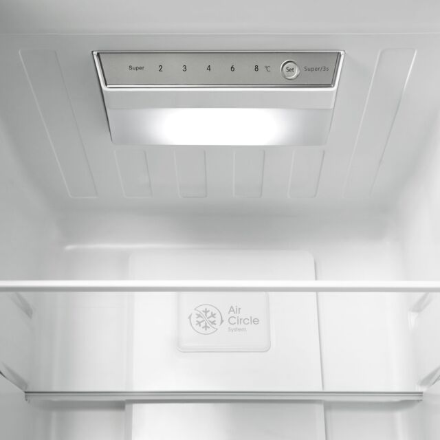 Montpellier MNF167ES 54Cm Wide, 167Cm Tall Frost Free Fridge Freezer Silver