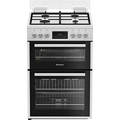 Blomberg GGRN655W  60cm Double Oven Gas Cooker with Gas Hob - White