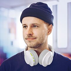 Hama 00184101 Spirit Calypso" Bluetooth Headphones, Over-Ear, Bass Boost, Foldable, White