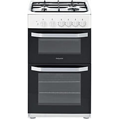 Hotpoint HD5G00KCW 50cm Twin Cavity Gas Cooker - White