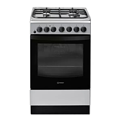 Indesit Click&Clean IS5G4PHSS 50cm Dual Fuel Cooker - Silver