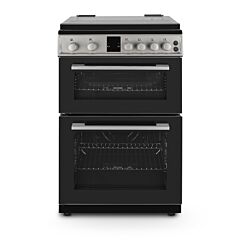 Montpellier MDOG60LS 60cm Gas Double Oven With Lid Silver - LPG Jets Included