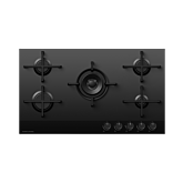Fisher & Paykel 90cm Black Glass Gas Hob Model CG905DNGGB4