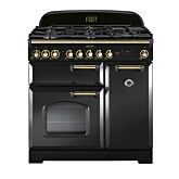 Rangemaster CDL90DFFCB/B 129450 CLASSIC DL 90 DF CHARCOAL BLACK/BRASS GB/IE