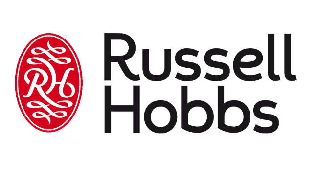 For more on Russell Hobbs, click here. Russell Hobbs logo.